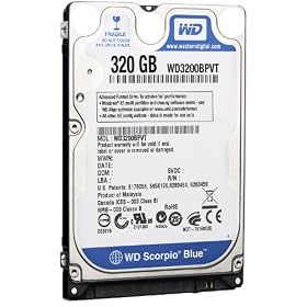 Western Digital 320 GB Scorpio Blue SATA 3 Gb/s 5400 RPM 8 MB Cache Bulk/OEM Notebook Hard Drive - WD3200BPVT: Computers &amp; Accessories