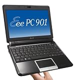 ASUS Eee PC 901 12G (8.9-inch Display, 1.6 GHz Intel ATOM Processor, 1 GB RAM, 12 GB Solid State Drive, XP Home, 6 Cell Battery) Fine Ebony