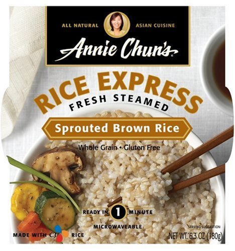 Annie Chun's Rice Express Sprouted Brown Rice, 6.3-Ounce Microwavable Bowls (Pack of 6)