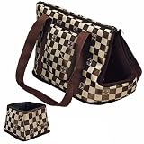 Tasche Chess, Nylon, beige-braun, 21x25x45 cm