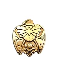 14K Yellow Gold Western Range Eagle Lg Pendant. Made in USA.