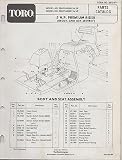 1973 TORO 5 H.P. PREMIUM RIDER LAWNMOWER PARTS MANUAL