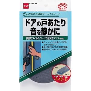 【クリックで詳細表示】ニトムズ 戸あたり消音テープ E027 3mm×10mm×2M