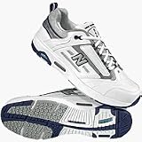 New Balance Men’s MW844 Walking Shoe,White/Navy,14 D