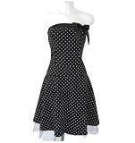Produkt-Bild: Rockabilly kleid 50s Klein Polka Dot Schwarz Wei&szlig; Petticoat Cocktail Kleid. XS / S / M / L / XL