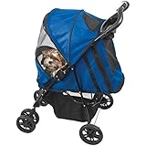 Pet Gear Happy Trails Pet Stroller for cats and dogs up to 30-pounds, Cobalt Blue