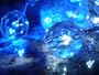 Crystal Clear Blue and White Bead LED String Lights; LED Christmas Lights; Party Lights