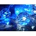 Crystal Clear Blue and White Bead LED String Lights; LED Christmas Lights; Party Lights
