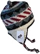 Wool Chullo Fleece Lined Ski Hat Toque with Ear Flaps Winter Knit Beanie Mountaineering Skull Cap