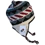 Wool Chullo Fleece Lined Ski Hat Toque with Ear Flaps Winter Knit Beanie Mountaineering Skull Cap
