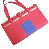 All Natural Handmade Bamboo Beach/Picnic Mat with Carrying Case, Anchor