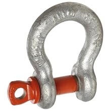 CM M649A-G Screw Pin Midland Anchor Shackle, Alloy Steel, 7/16" Size, 2-5/8 ton Working Load Limit