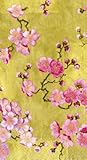 IMAGE OF Entertaining with Caspari Set of 2 Plum Blossom Guest Towels, Gold, 30 Towels Total