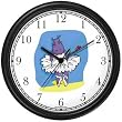 Purple Hippopotamus Ballerina - Ballet Dancer Wall Clock by WatchBuddy Timepieces (Black Frame)