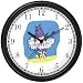 Purple Hippopotamus Ballerina - Ballet Dancer Wall Clock by WatchBuddy Timepieces (Slate Blue Frame)