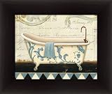 Marche de Fleurs Bath I by Lisa Audit French Bathroom Spa Wall Art Print Framed Décor