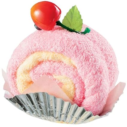 Strawberry Cut Roll Towel Cake with Magnet (Set of 9)