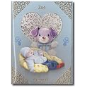 Gl&uuml;ckwunschkarte zur Geburt mit Teddy