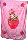 Strawberry Shortcake Girls Pink Twin Plush Blanket