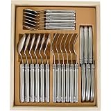 Stainless Steel Laguiole Verdier Heavy Duty Menagere Cutlery Set 24 pc in Gift box