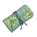 Silk Embroidered Flamboyant Jewelry Roll, Small (Deep Sea-Bronze) Silk Embroidered Flamboyant Jewelry Roll, Small (Deep Sea-Bronze)