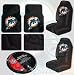 Miami Dolphins NFL 7pc Auto Accessories Combo Set Front  Rear Floor Mats, Seat Covers  Steering Wheel Cover