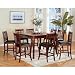 Hoyt 9 Piece Counter Height Dining Table Set in Black / Cherry