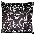 Canvas Embroidered Pillow - Brown