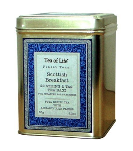 Tea Of Life Black Tea Series, Scottish Breakfast, 50-Count, 3.1-Ounce Tin (Pack of 12) by Tea Of Life