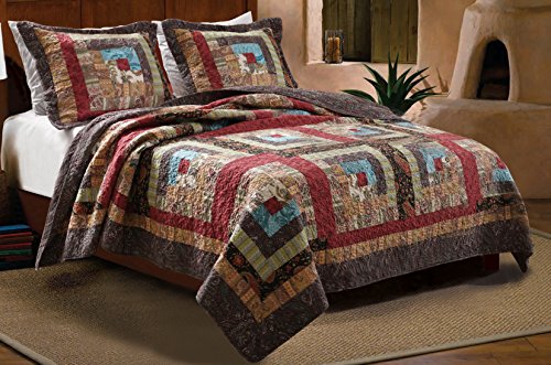 Greenland Home 3-Piece Colorado Cabin Quilt Set, Full/Queen