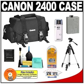 Canon 2400 Digital SLR Camera Case Gadget Bag + Tripod + LP-E5 Battery + Accessory Kit for... by Canon