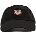 Jojoshine Bear Embroidered Washed Cap Unisex Cotton Cap Adjustable Plain Hat Black