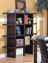 Wood Grain Finish Stackable Bookcase Full Unit (4