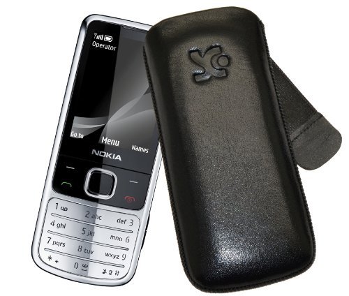 Suncase Ledertasche (Lasche mit R&uuml;ckzugfunktion) f&uuml;r Nokia 6700 Classic schwarz Preisvergleich