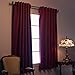 Best Home Fashion Thermal Insulated Blackout Curtains - Back Tab/ Rod Pocket - Burgundy - 52