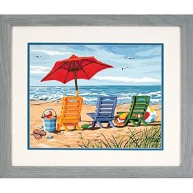 11 x 14 Beach Chair Trio Paint Works