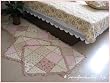 Shabby chic Frilly Patch/Quilt 3pc Floor runner/Rug set