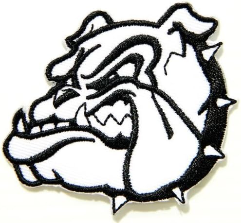 2.25" x 2" Head Pitbull Bulldog Dog Pet Logo Rider Biker Patch Sew Iron on Embroidered
