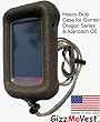 For Garmin Approach G5 Waterproof GPS, GizzMoVest Case in Dk Brown. Heavy-Duty MADE IN THE USA Composite Molded Protection includes unbreakable Metal Belt Clip, Lanyard & Lanyard Clip.