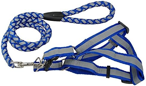 Step-in Reflective Nylon Noctilucent Dog Puppy Harness&Leash Adjustable