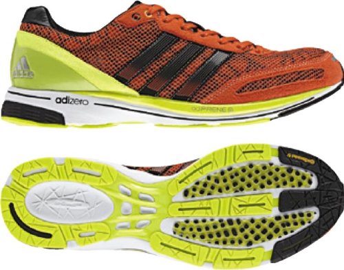 Adidas â Adizero Adios 2 Unisex Shoes In Highenerg/Black/Black, Size: 12 D(M) US Mens / 14 B(M 