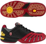 K-Swiss Men's Spinshot Tennis Shoe (Black/Red)