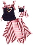Dollie & Me Girls 7-16 Shirred Tank With Hankerchief Skirt