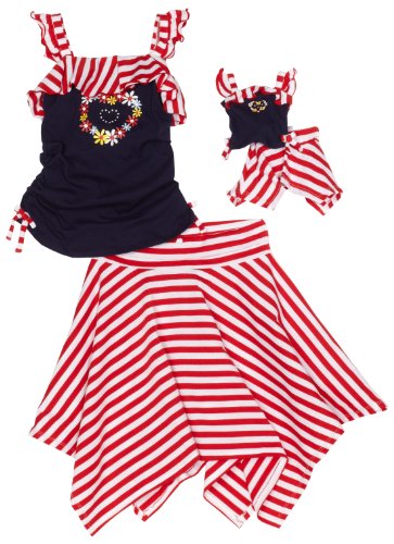 Girls Casual Dresses Dollie & Me Girls 7 16 Shirred Tank With Hankerchief Skirt,Red/White/Blue,12 51MsWyaTlML Girls Casual Dresses Dollie & Me Girls 7 16 Shirred Tank With Hankerchief Skirt,Red/White/Blue,12