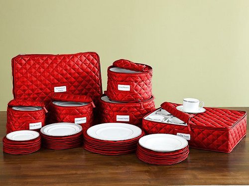 CoverMates - 6 Piece Dish and Cup Storage Set 6 PIECE SET - Diamond Collection - 2 YR Warranty - Year Around Protection