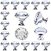 DeElf 13 pcs Crystal Glass Drawer Pulls Decorative Knobs for Kitchen Bathroom Cabinet, Dresser and Cupboard