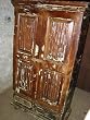 Antique India Furniture Teak Hand Carved Rustic Patina Cabinet From India CLEARANCE