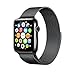 Apple Watch Band , Swees 38mm Milanese Loop Stainless Steel Bracelet Strap Replacement Wrist Band with Unique Magnet Lock for Apple Watch Series 2 (2016) / Series 1, No Buckle Needed, Black