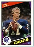 1984 Topps # 320 Phil Simms New York Giants Football Card - Shipped In Protective Screwdown Display Case!