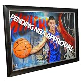 Steiner Sports NBA New York Knicks Jeremy Lin Autographed Mini Basketball 20x32 3D Pop out Collage